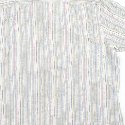 Mens UK Size M Easy Blue  Button-Up Short Sleeve Casual Shirt