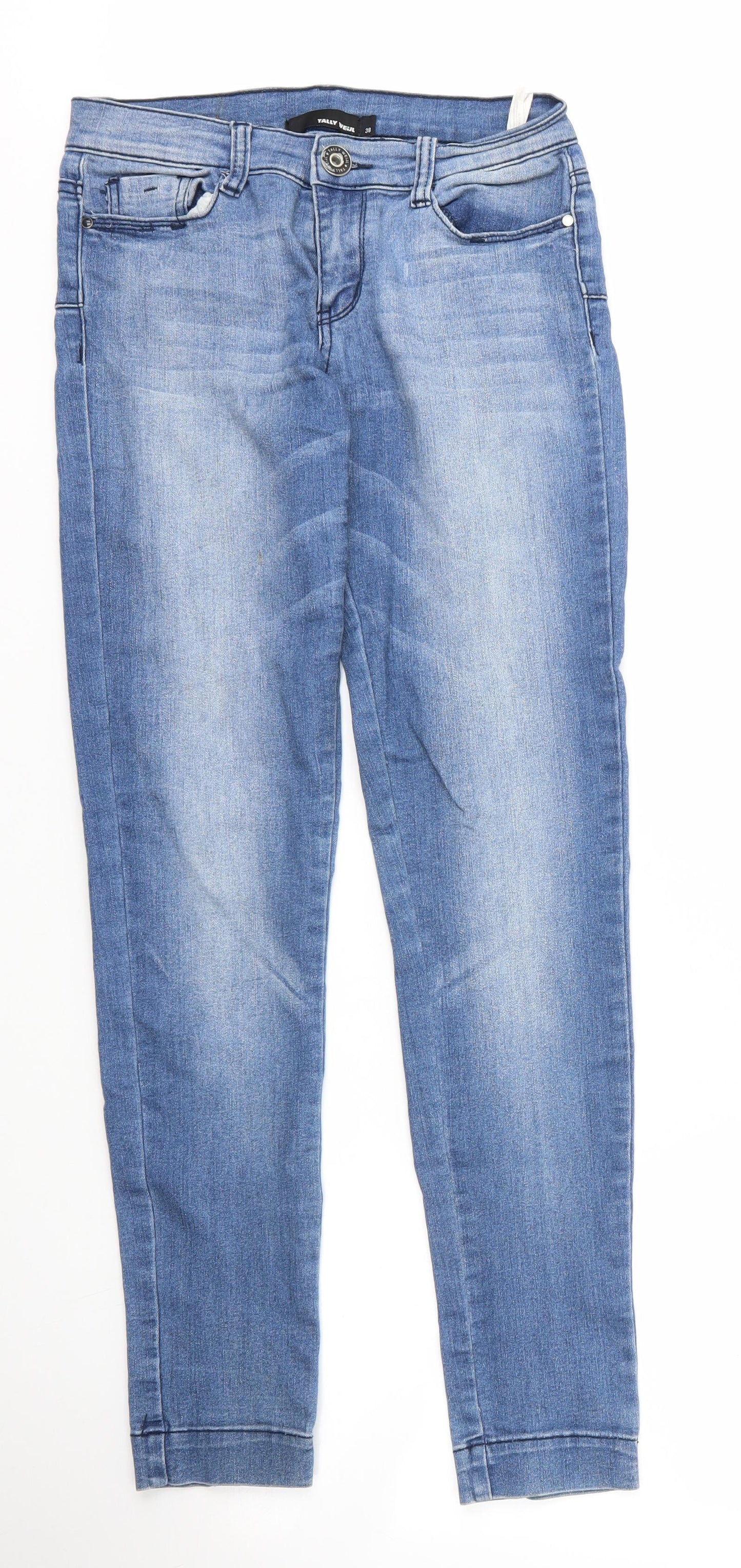 Womens UK Size 10 TALLY WEiJL Regular Fit Skinny Blue Jeans