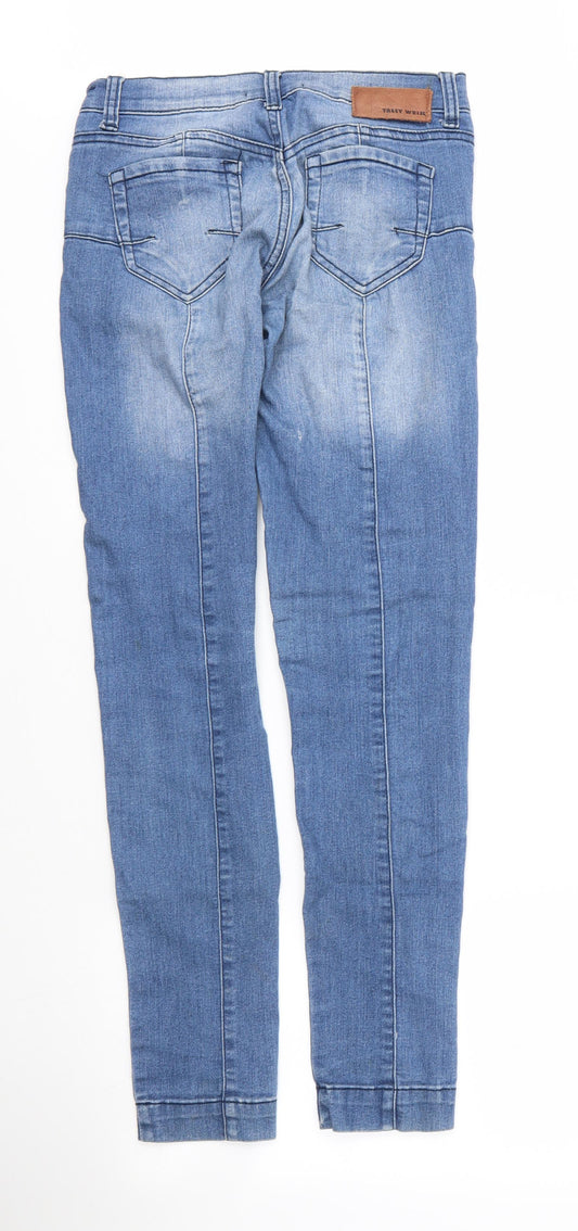Womens UK Size 10 TALLY WEiJL Regular Fit Skinny Blue Jeans