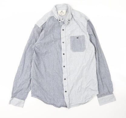 Mens UK Size M Irreverence Blue  Button-Up Long Sleeve Casual Shirt