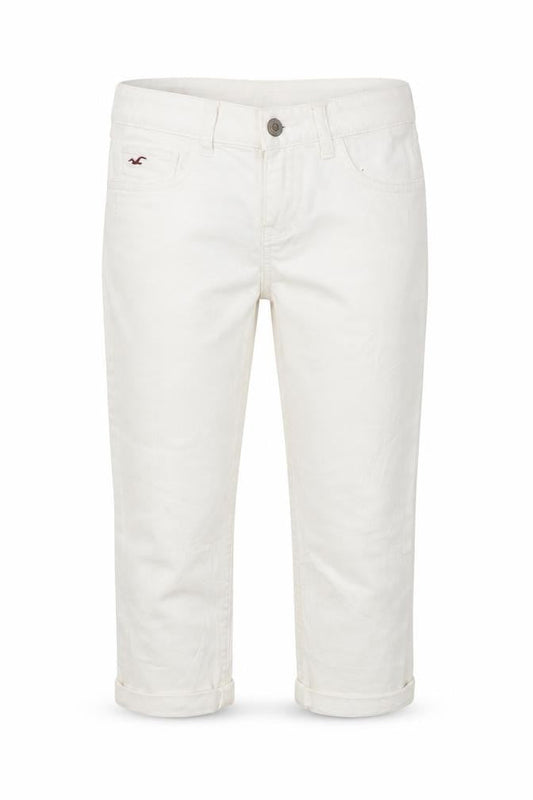 Hollister Womens White  Cotton Bermuda Shorts Size 28 in L18 in Regular Zip