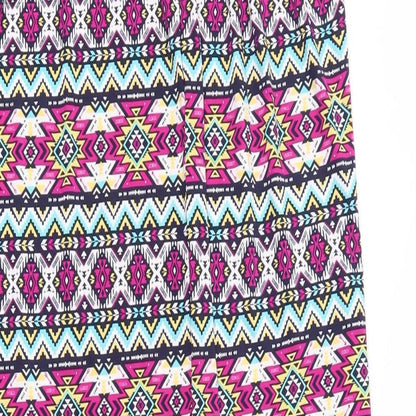 Be You Womens Purple Geometric Polyester Maxi  Size 12  Off the Shoulder