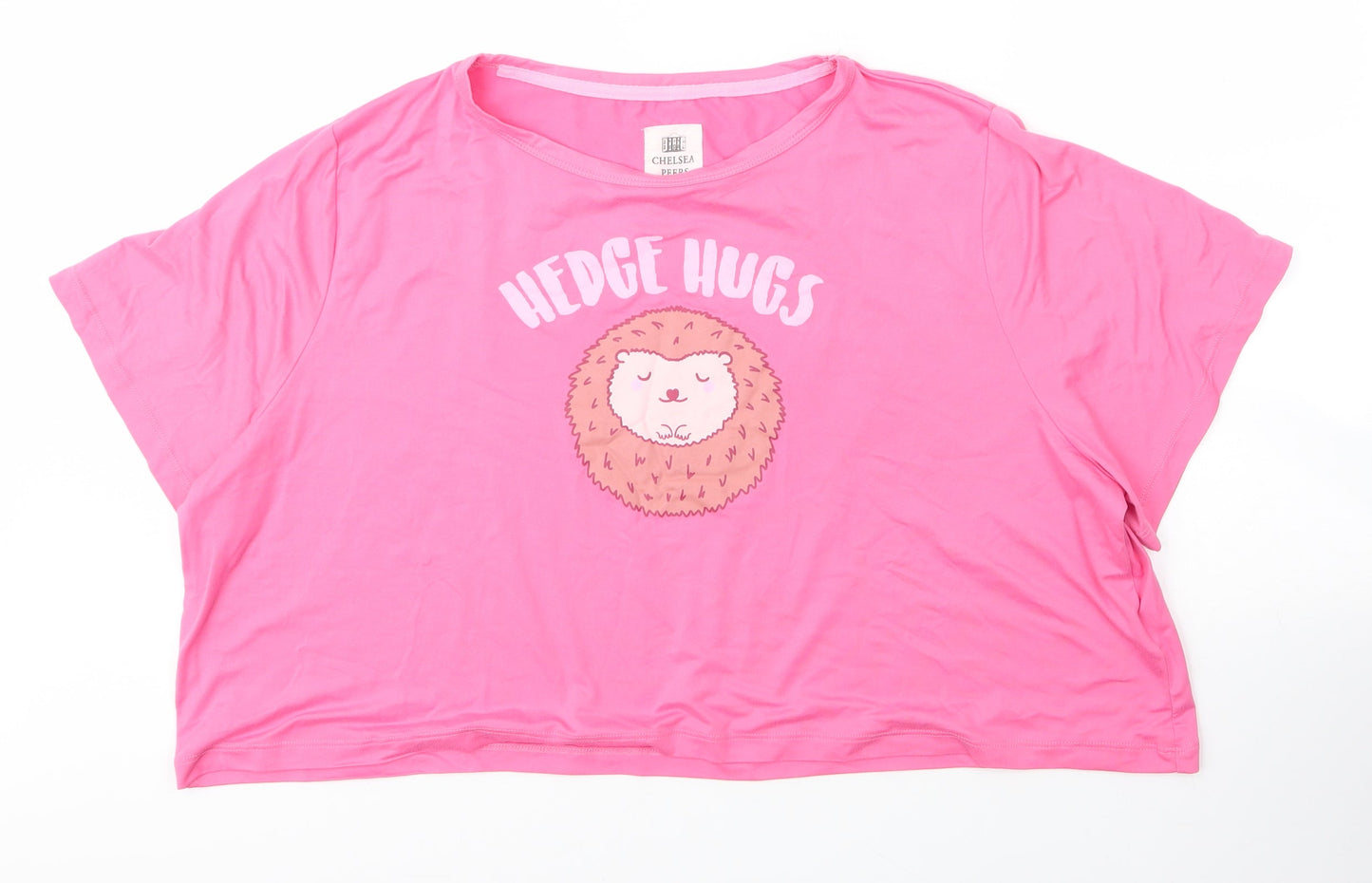 Womens UK Size S Chelsea Peers Pink Basic T-Shirt