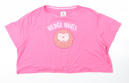 Womens UK Size S Chelsea Peers Pink Basic T-Shirt