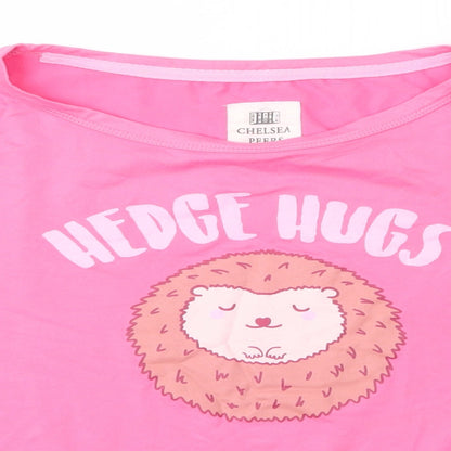 Womens UK Size S Chelsea Peers Pink Basic T-Shirt