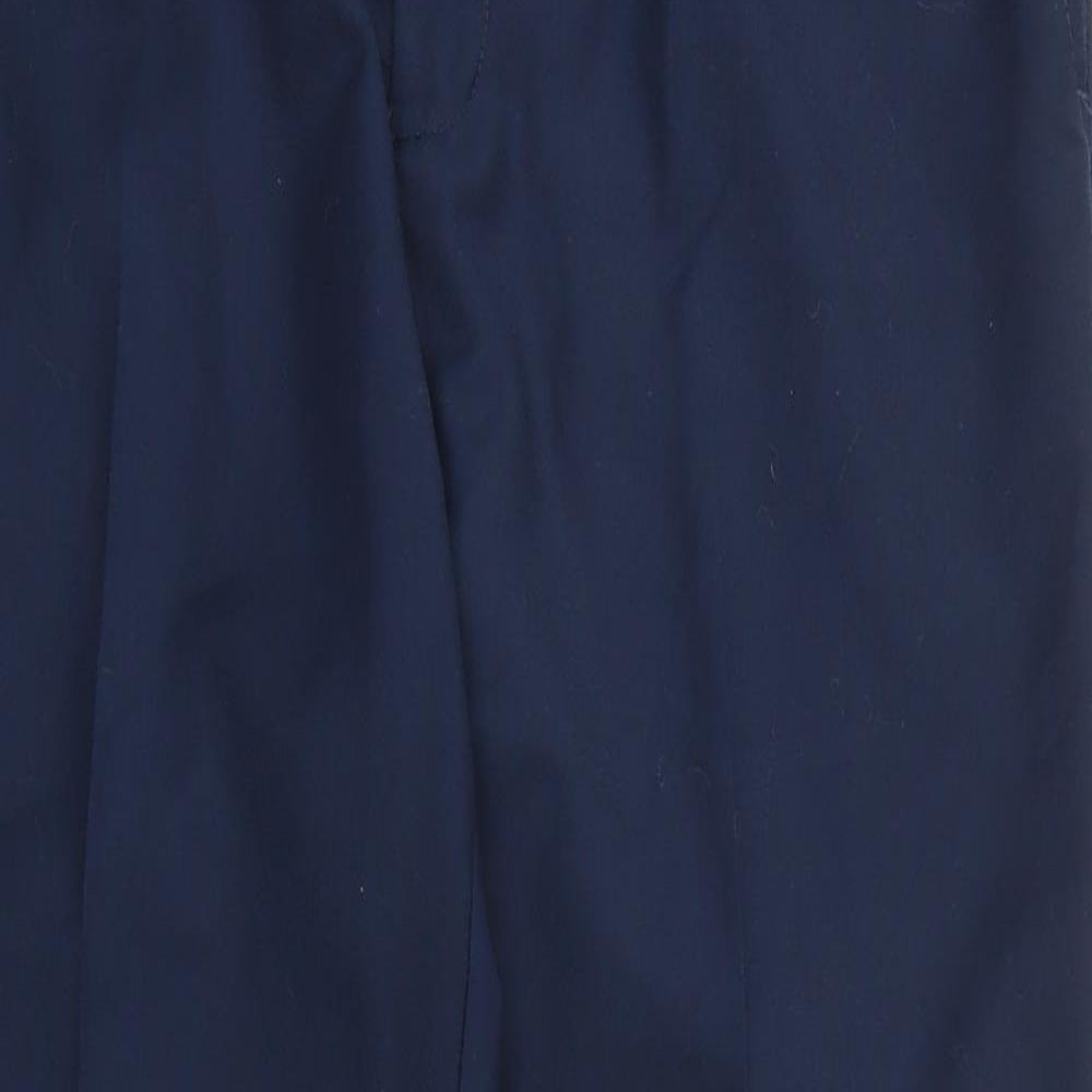 George Mens Blue  Viscose Trousers  Size 35 in L29 in Regular Zip
