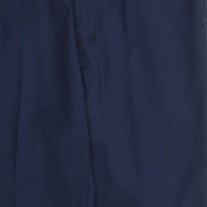 George Mens Blue  Viscose Trousers  Size 35 in L29 in Regular Zip