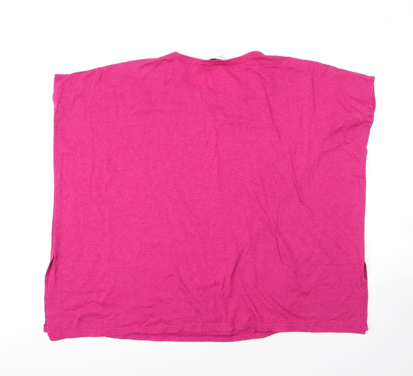 Avon Womens Pink  Cotton Basic T-Shirt Size 14 Round Neck