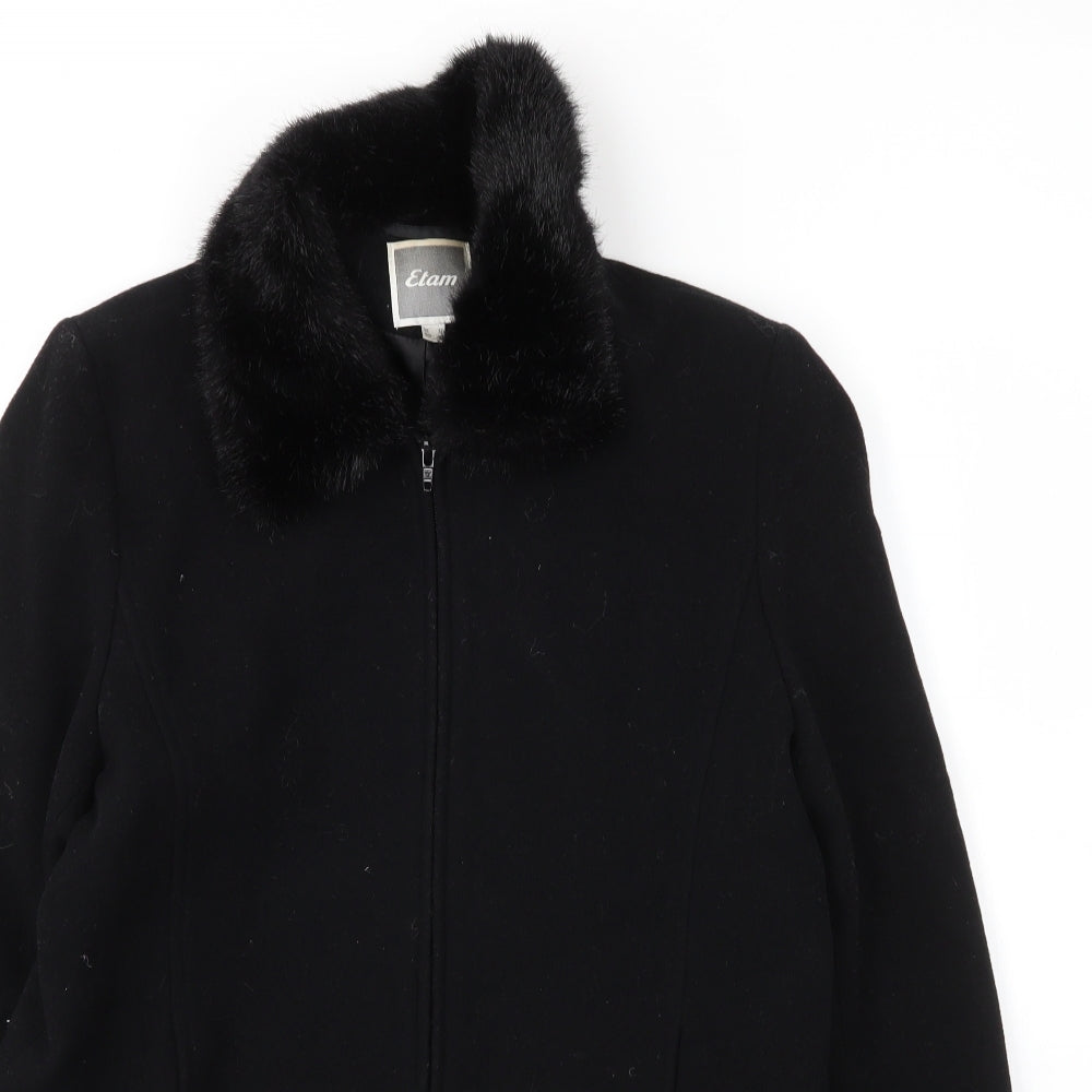 Womens UK Size 12 Etam Black Varsity Jacket