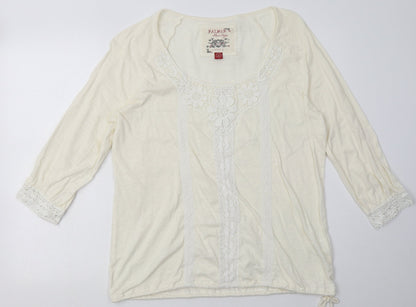 Matalan Womens Beige  Cotton Pullover Sweatshirt Size 16  Pullover