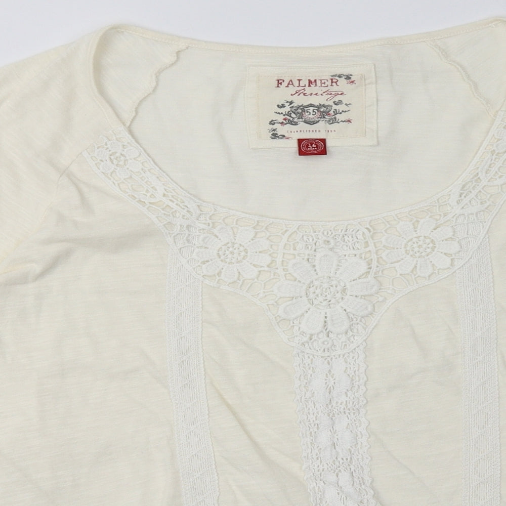 Matalan Womens Beige  Cotton Pullover Sweatshirt Size 16  Pullover