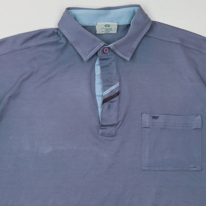 Mens UK Size M canda Blue  Button-Up Short Sleeve Casual Shirt