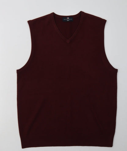 Mens UK Size M Marks and Spencer Red Pullover Sweatshirt