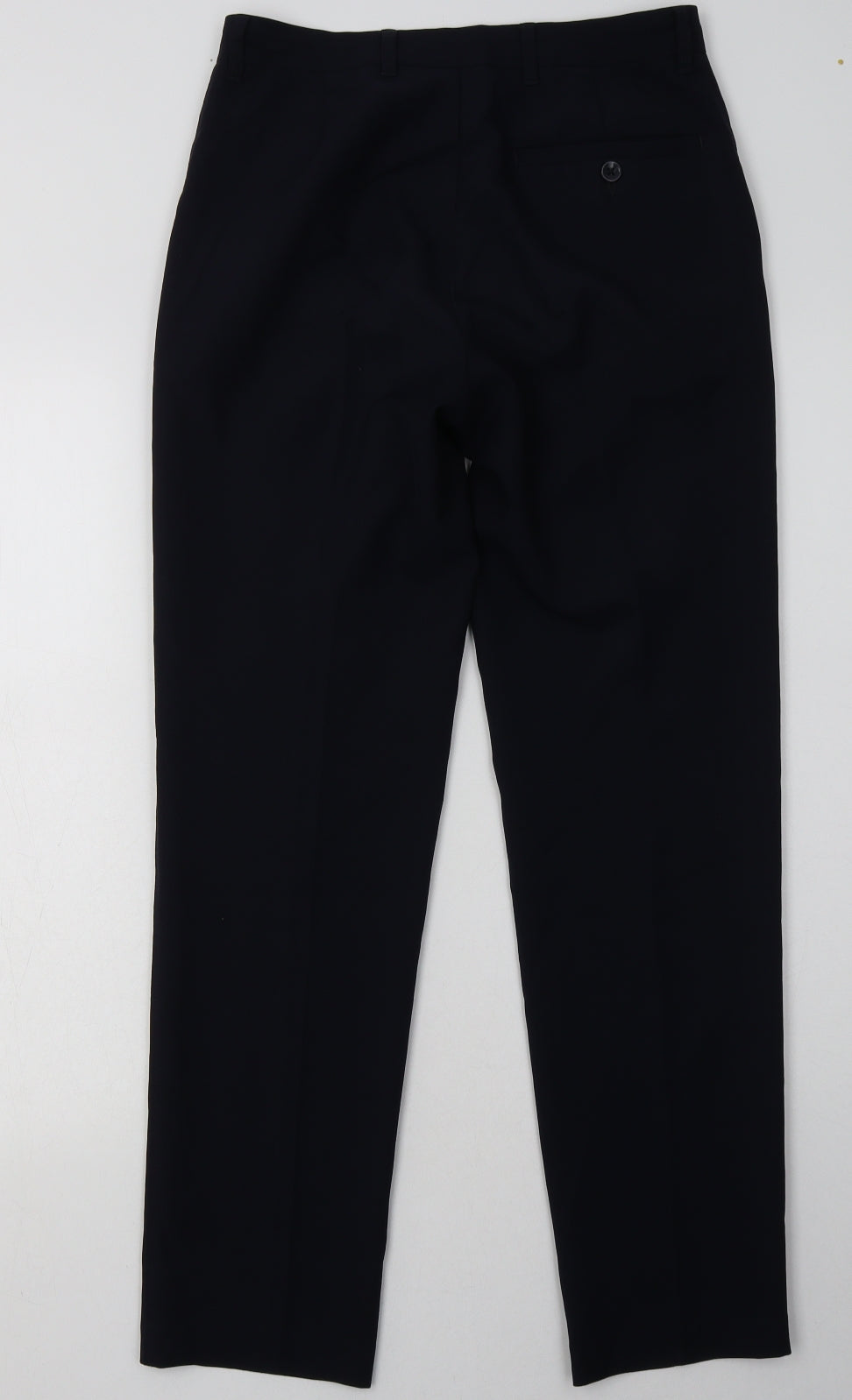 Marks and Spencer Mens Blue  Polyester Capri Trousers Size 28 L31 in Regular Button