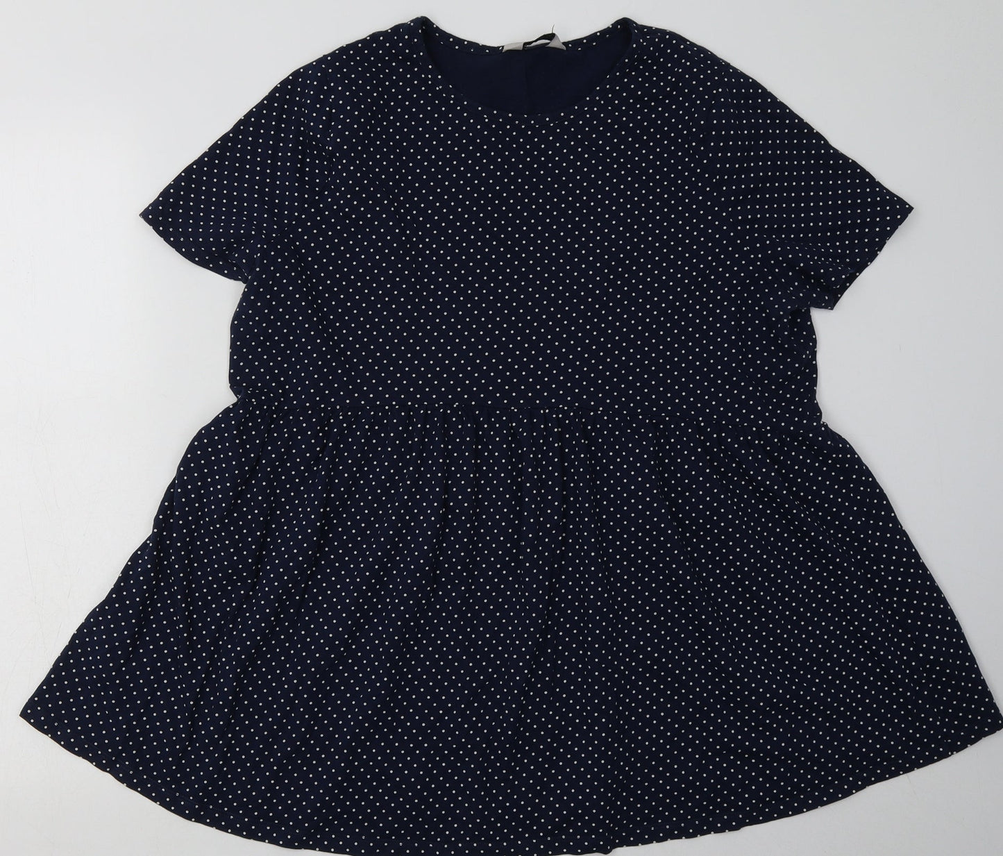 Womens UK Size 14 Sainsburys Blue Basic T-Shirt