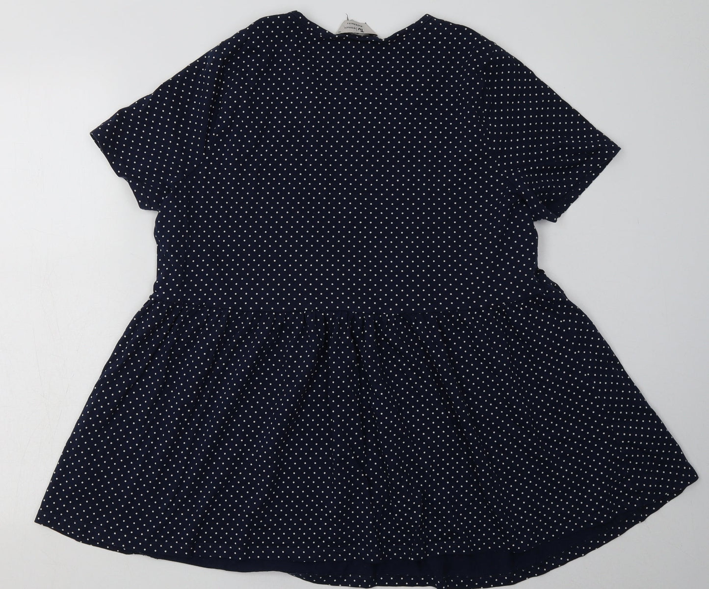 Womens UK Size 14 Sainsburys Blue Basic T-Shirt