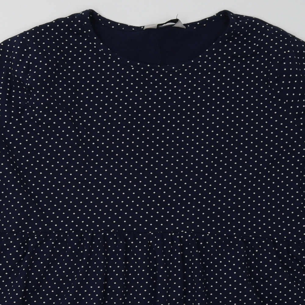 Womens UK Size 14 Sainsburys Blue Basic T-Shirt