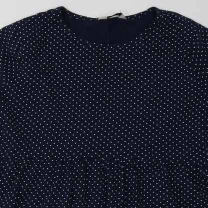Womens UK Size 14 Sainsburys Blue Basic T-Shirt