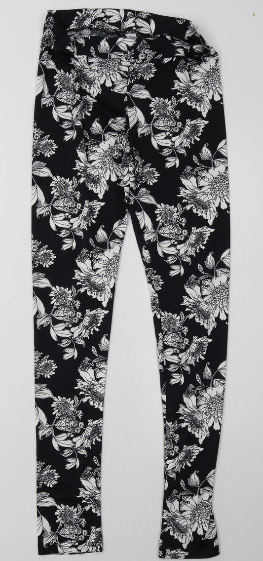 Womens UK Size S H&M Regular Fit Sweatpants Black Trousers
