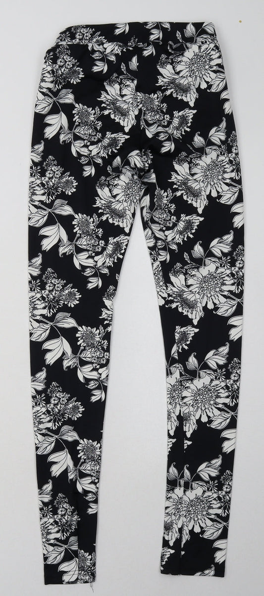 Womens UK Size S H&M Regular Fit Sweatpants Black Trousers