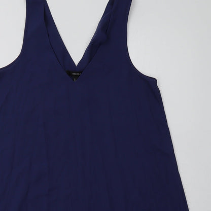 FOREVER 21 Womens Purple  Polyester Basic Tank Size S V-Neck