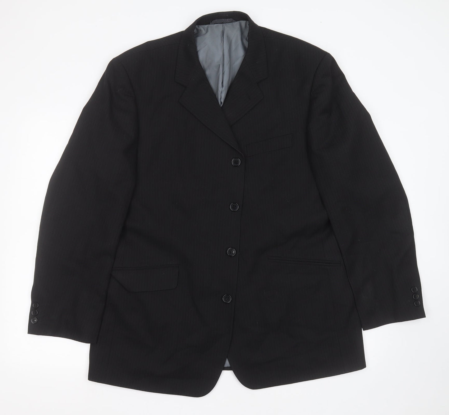 Mens UK Size 44 Genesis Regular Black Suit Jacket