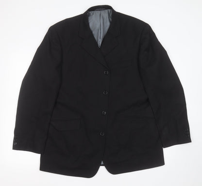 Mens UK Size 44 Genesis Regular Black Suit Jacket