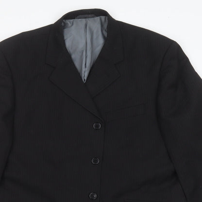 Mens UK Size 44 Genesis Regular Black Suit Jacket