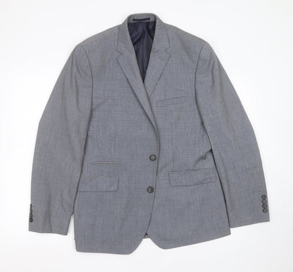Mens UK Size 42 Burton Regular Grey Suit Jacket