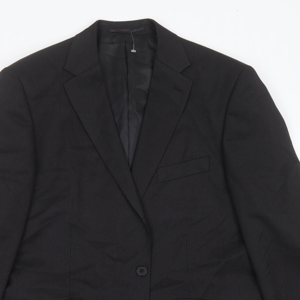 Mens UK Size 42 karl jackson Regular Black Suit Jacket