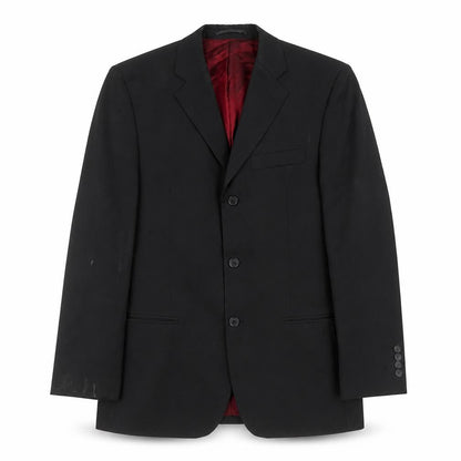 Mens UK Size 40 Charlton Gray Regular Black Suit Jacket