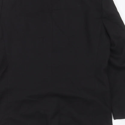 Mens UK Size 40 Charlton Gray Regular Black Suit Jacket