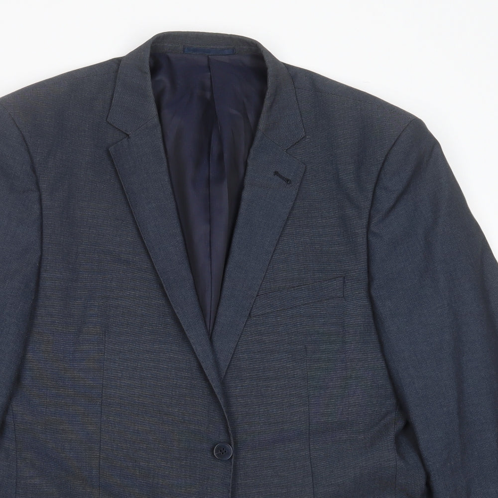 Mens UK Size 42 F&F Regular Blue Suit Jacket