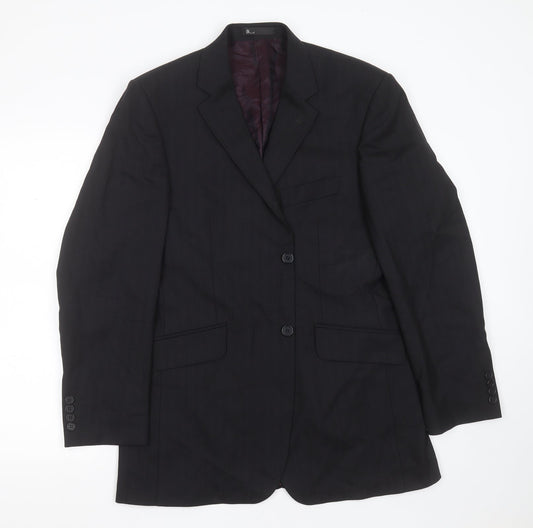 Mens UK Size 40 Burton Regular Black Suit Jacket