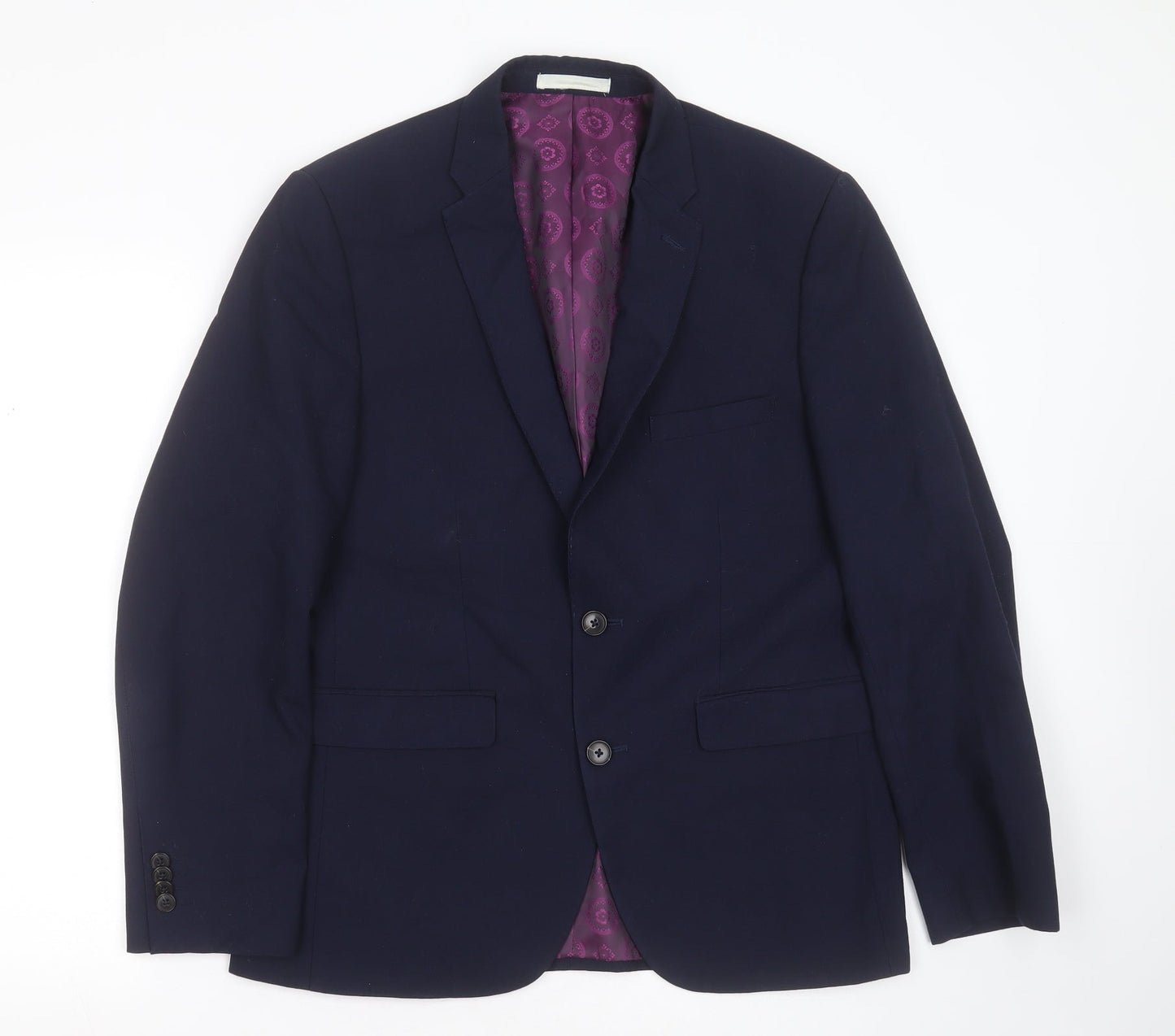Mens UK Size 40 Burton Regular Blue Suit Jacket