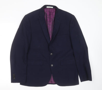 Mens UK Size 40 Burton Regular Blue Suit Jacket
