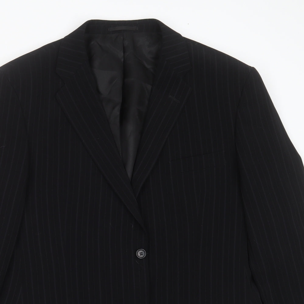 Mens UK Size 42 Milan Collection Regular Black Suit Jacket