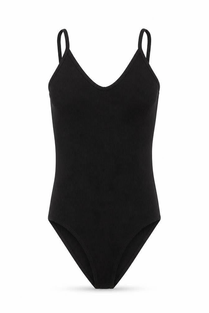 Womens UK Size 6 River Island One-Piece Black Bodysuit