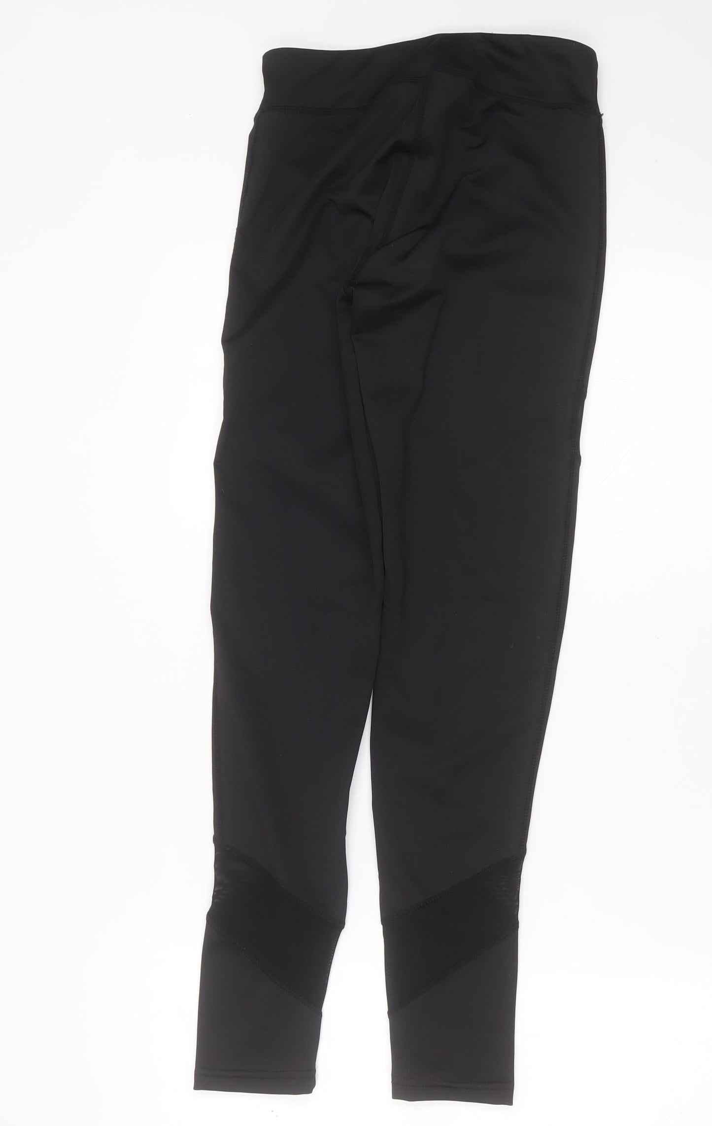 Preworn Womens Black  Polyester Capri Leggings Size S L28 in Extra-Slim