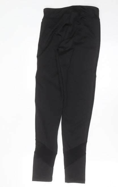 Preworn Womens Black  Polyester Capri Leggings Size S L28 in Extra-Slim