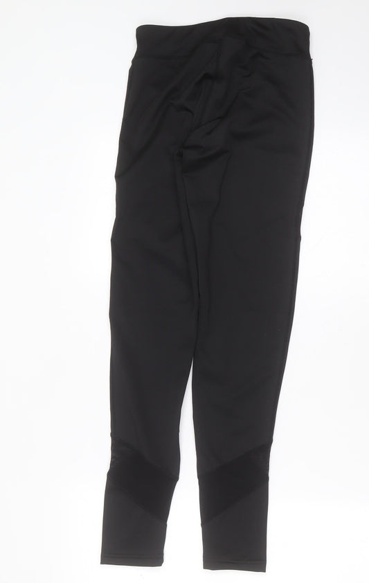 Preworn Womens Black  Polyester Capri Leggings Size S L28 in Extra-Slim