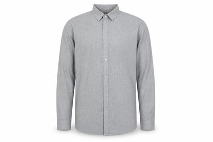 Mens UK Size L Easy Grey  Button-Up Long Sleeve Casual Shirt