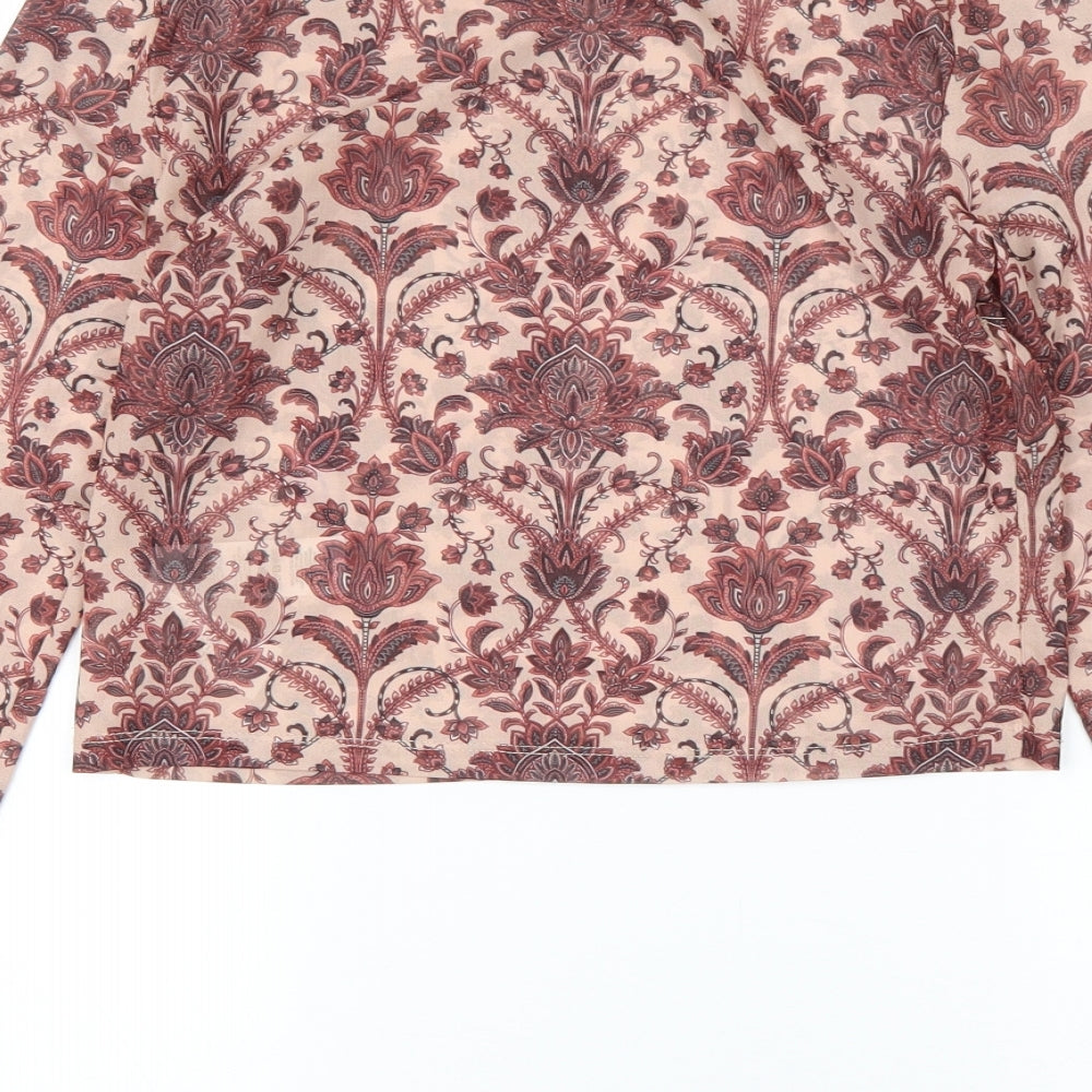 Primark Womens Multicoloured Paisley Polyester Basic Blouse Size S Round Neck