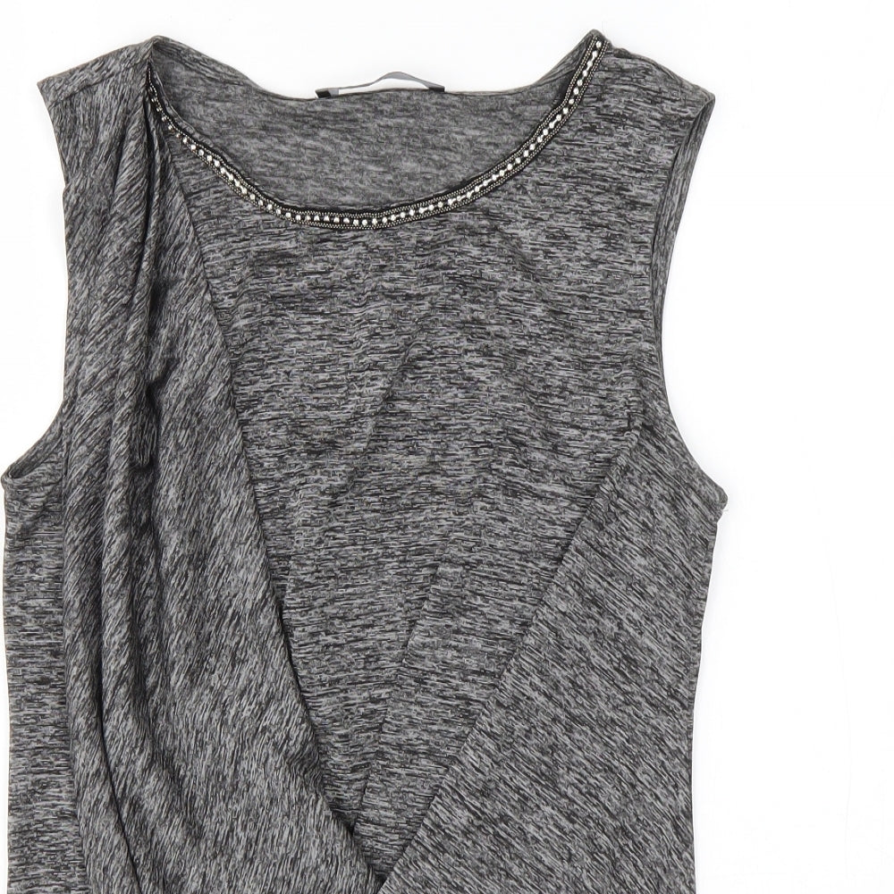 Womens UK Size 12 Very Grey Basic Tank