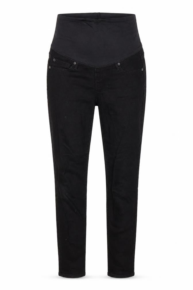 Front view of Gap women’s black skinny jeans, size UK 31, 28-inch leg regular