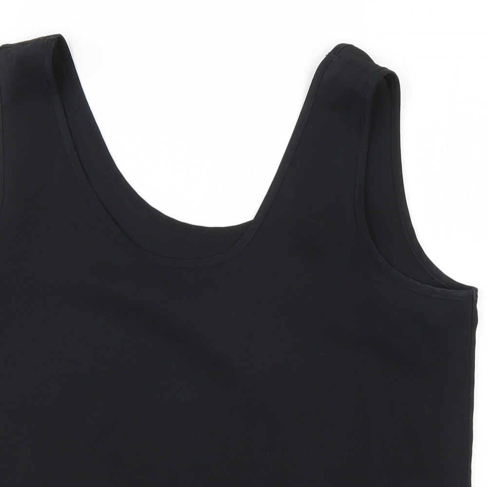 Womens UK Size 12 St Michael Black Basic Tank