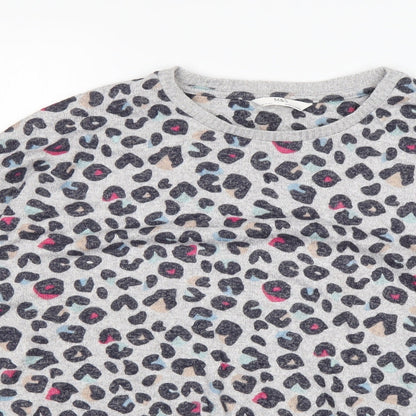 M&S Girls Multicoloured Round Neck Animal Print Viscose Pullover Jumper Size 14-15 Years