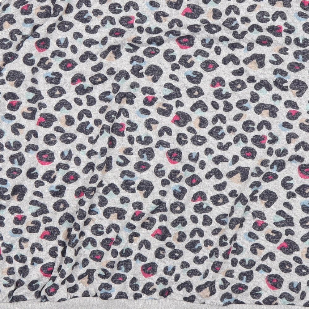 M&S Girls Multicoloured Round Neck Animal Print Viscose Pullover Jumper Size 14-15 Years