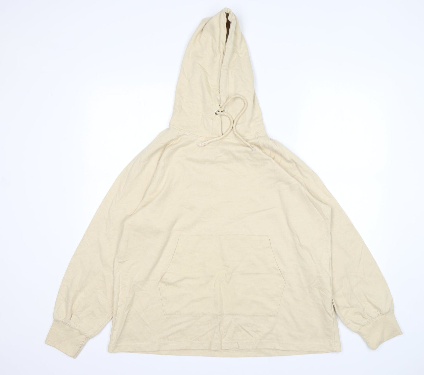 Boohoo Womens Beige  Polyester Pullover Hoodie Size S