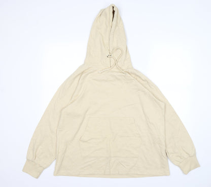 Boohoo Womens Beige  Polyester Pullover Hoodie Size S